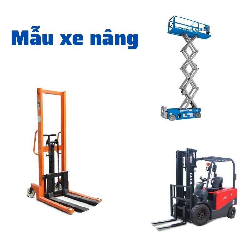 Xe nâng hàng giúp di chuyển  hàng hóa, xe nâng người thực hiện công việc trên cao