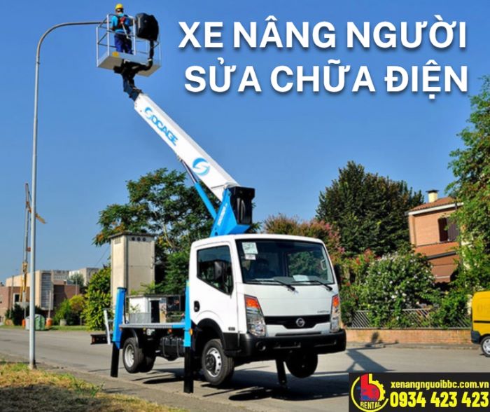 Xe nâng người sửa chữa điện trên cao