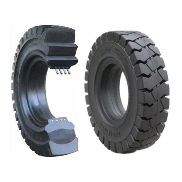 Lốp đặc xe nâng được cấu tạo từ cao su đặc nguyên khối có cấu tạo 3 lớp
